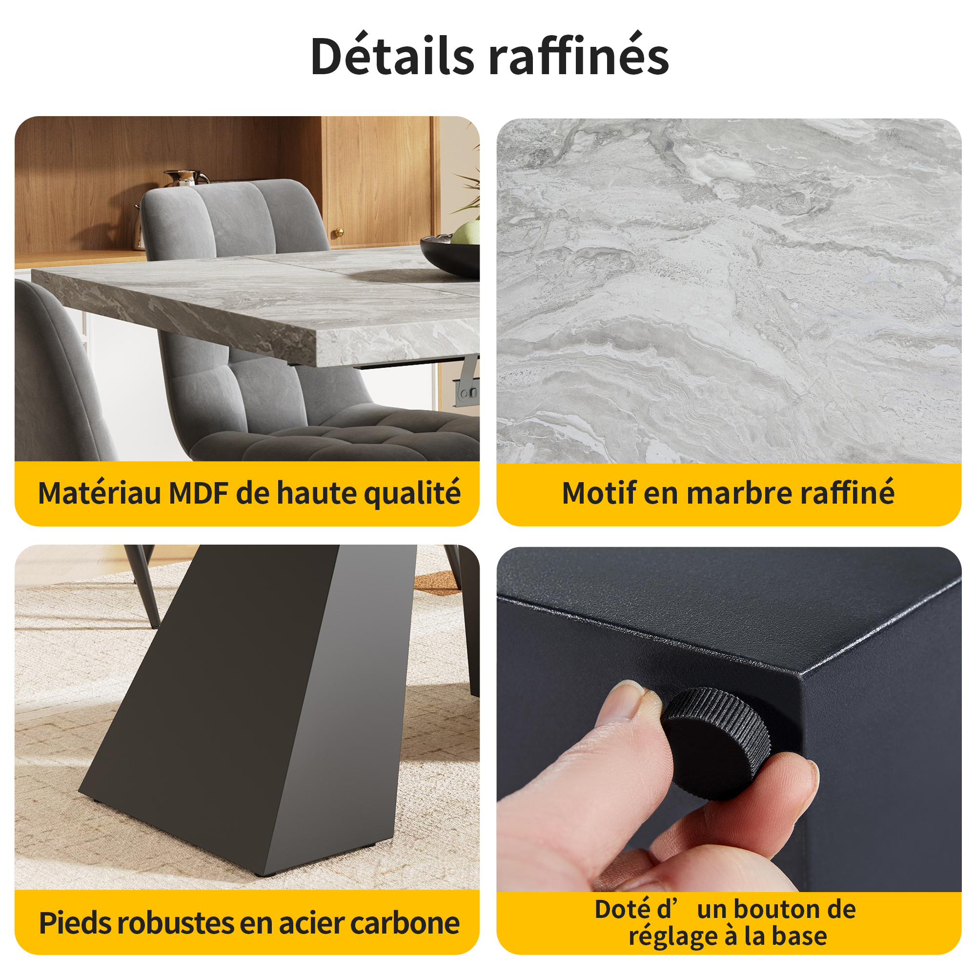 Présentation du table à manger