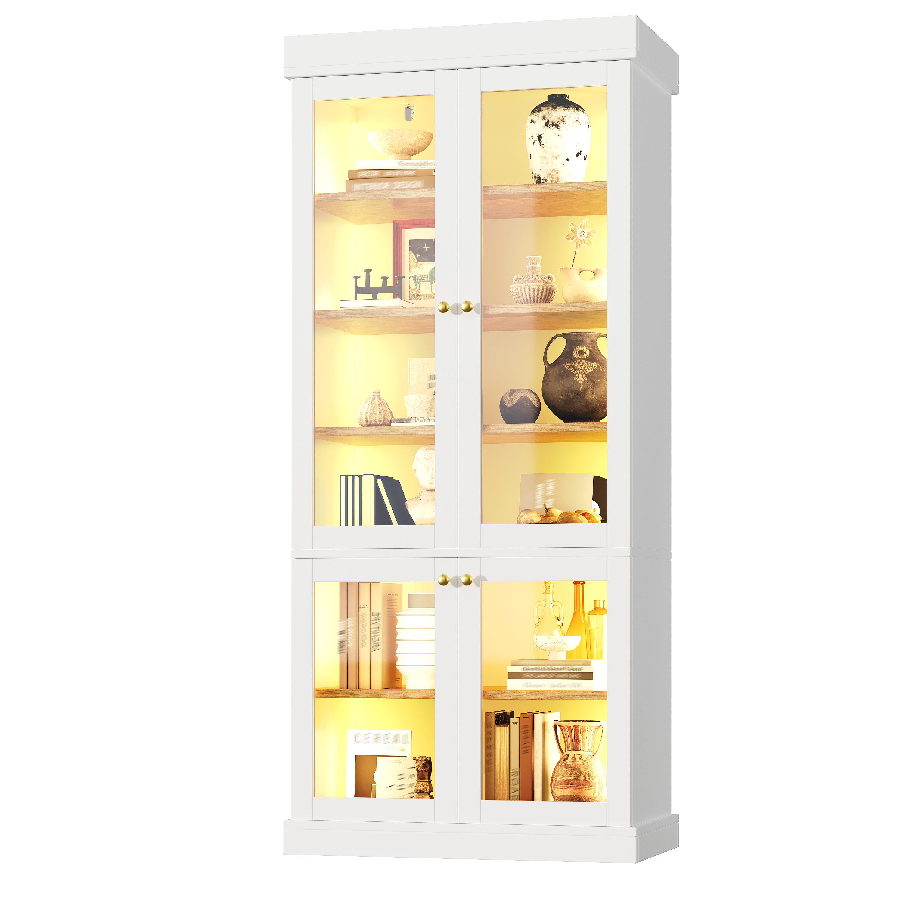 Moderner Standhochschrank mit integrierter LED-Sti