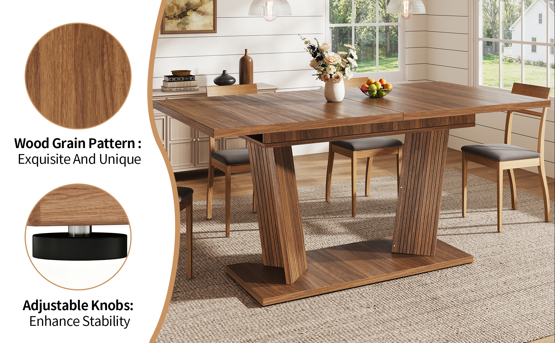 Détail du table à manger