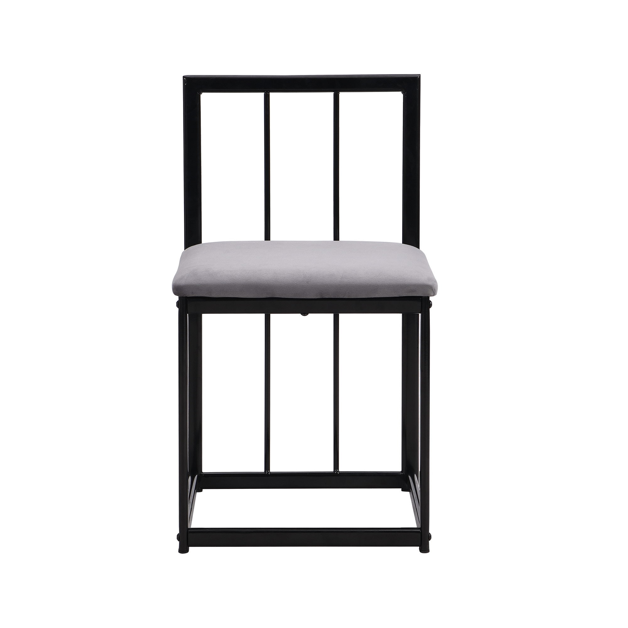 Ensemble table à manger + 6 chaises en MDF, chaises velours gris, cadre fer noir, pour salle à manger, design moderne, confort supérieur, beaucoup de places, style élégant, stabilité, décoration - image 26