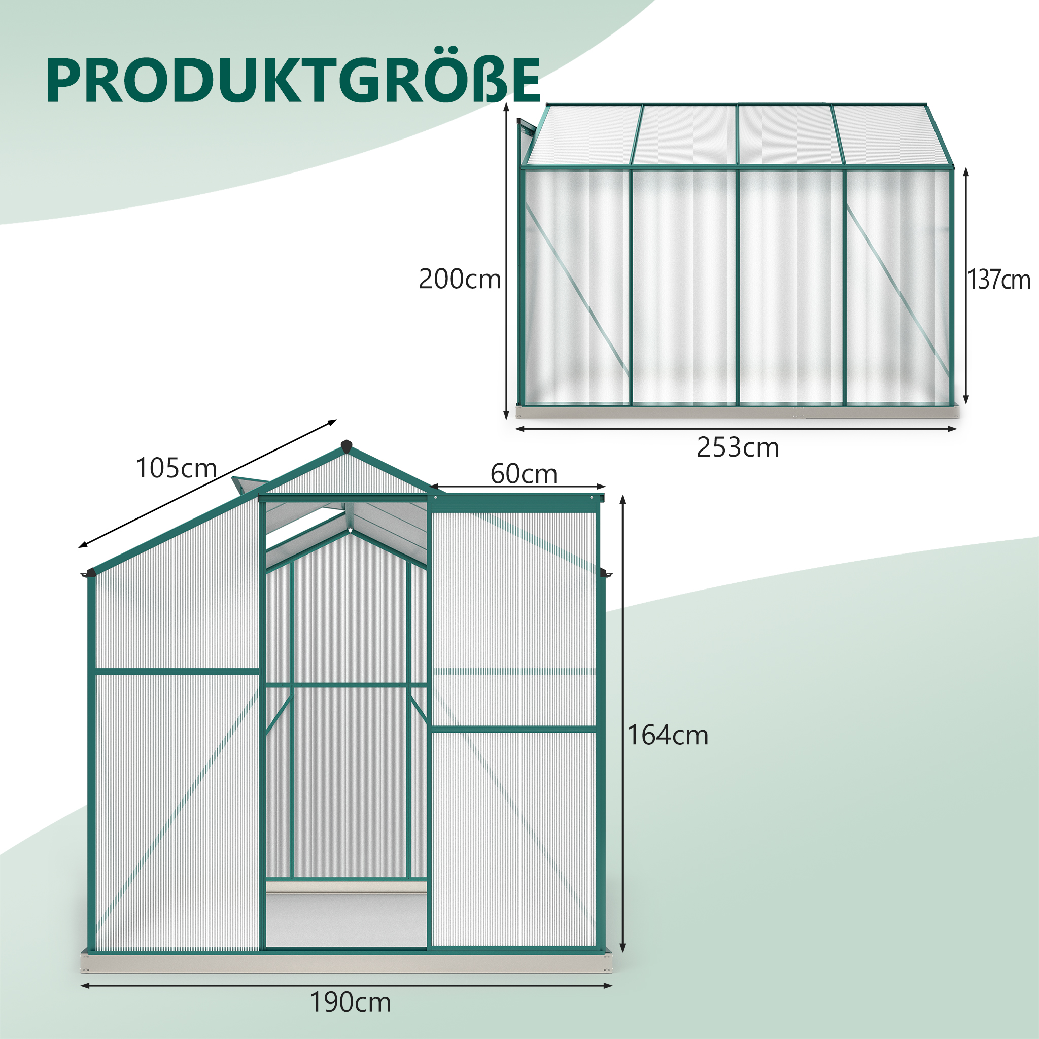 Dimensions du serre de jardin