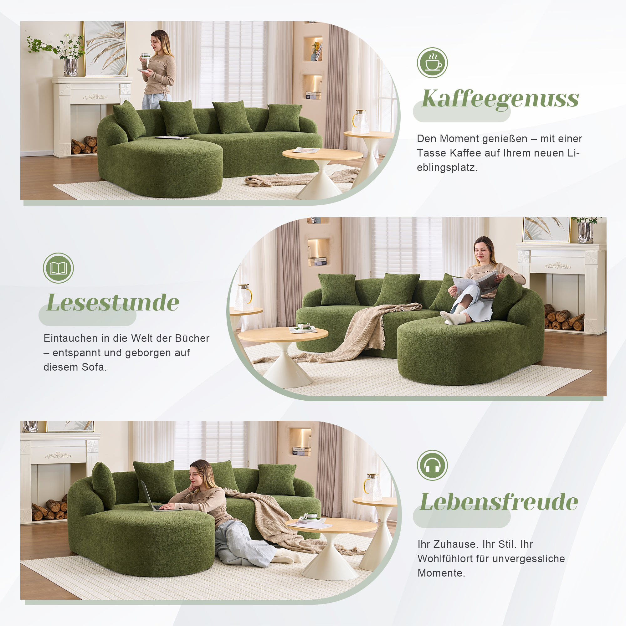 Détail du canapé modulable