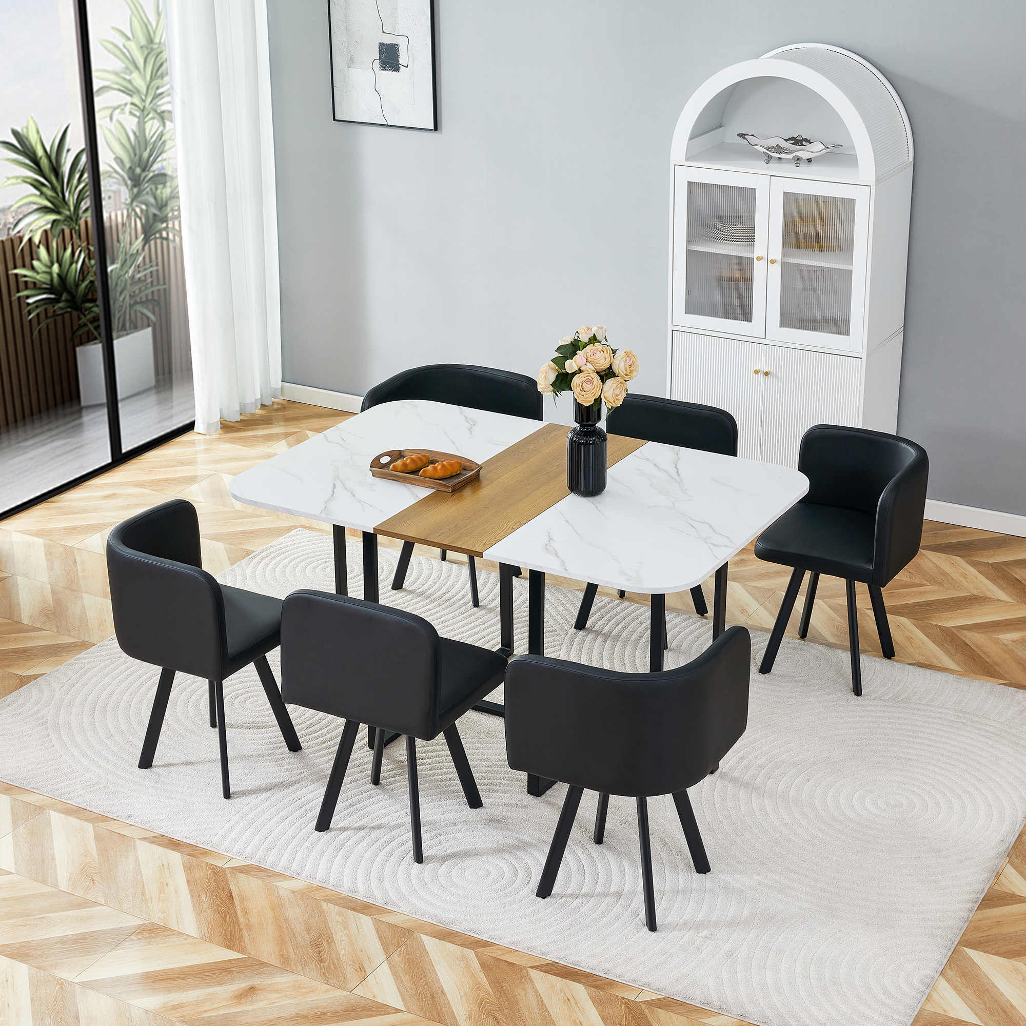 Détail du ensemble table et chaises