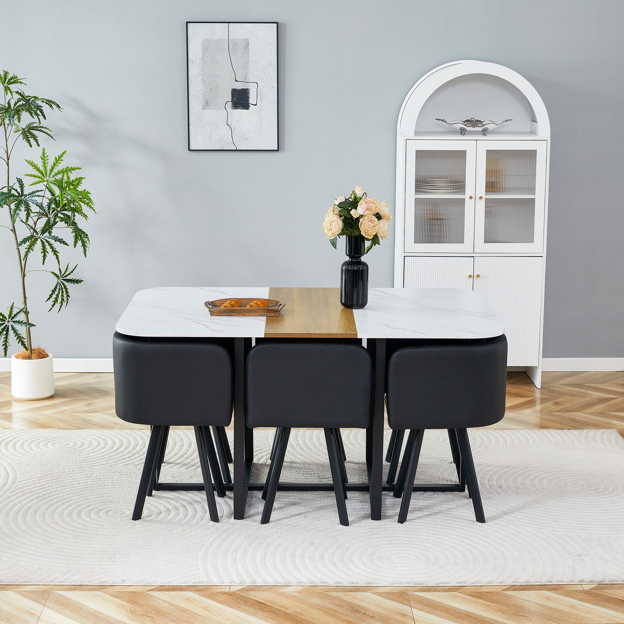 Détail du ensemble table et chaises
