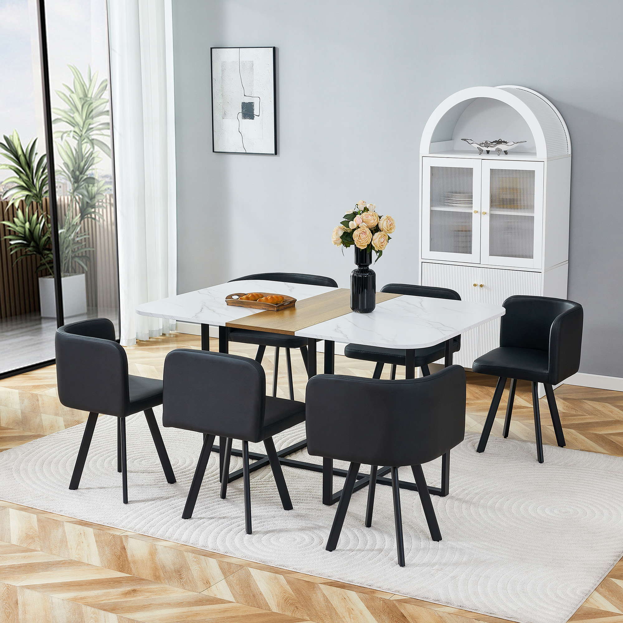 Détail du ensemble table et chaises
