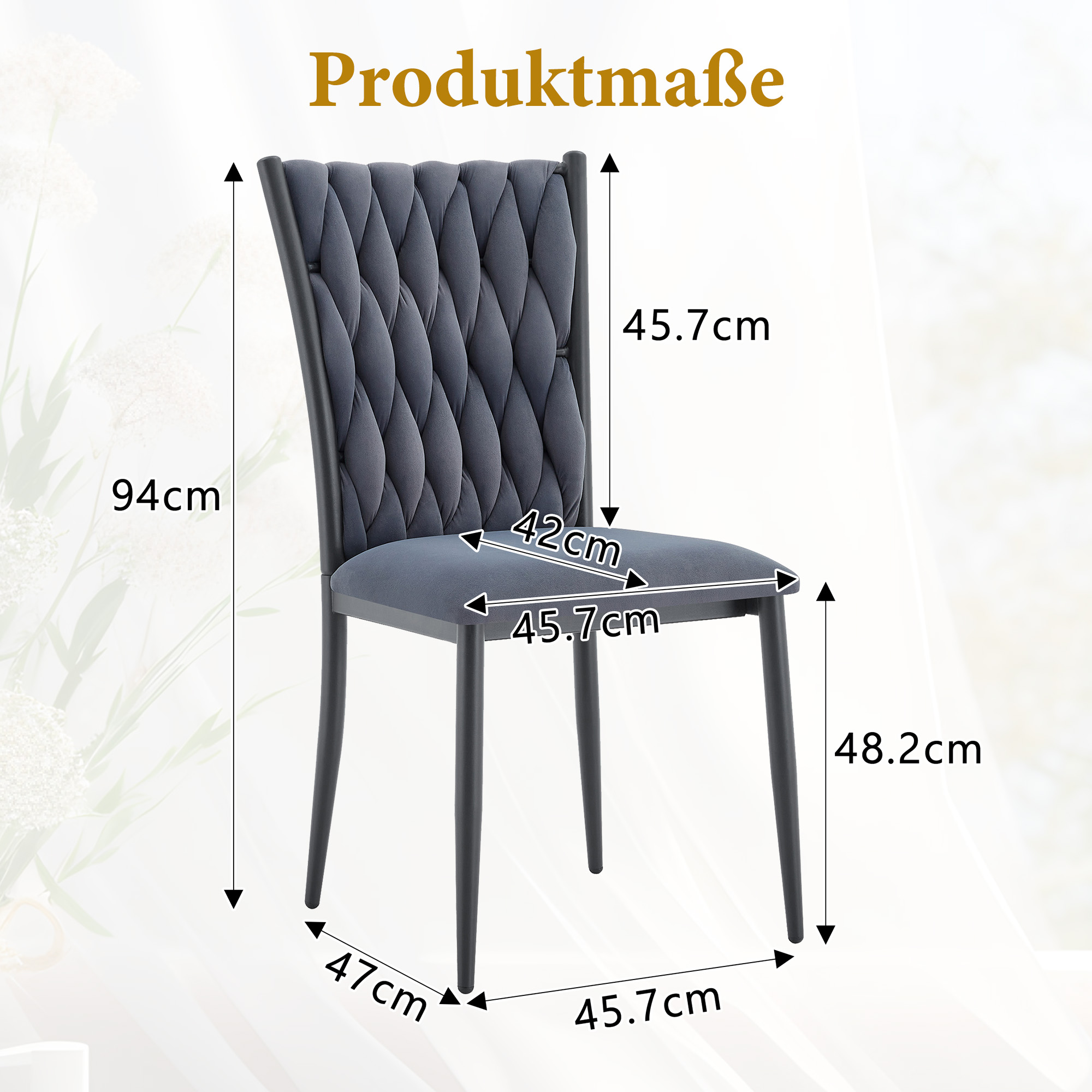 Dimensions du chaise de salle à manger