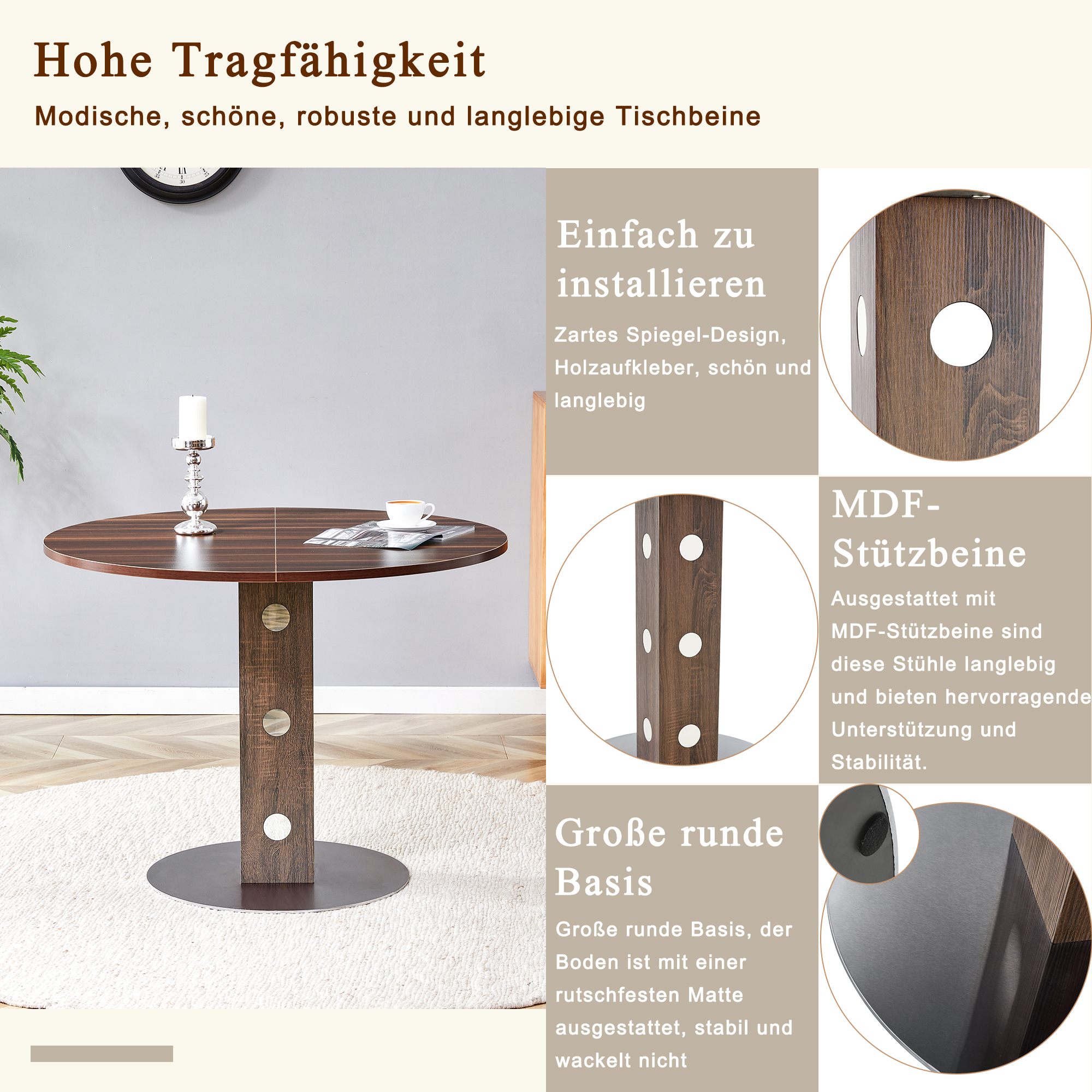 Détail du table à manger