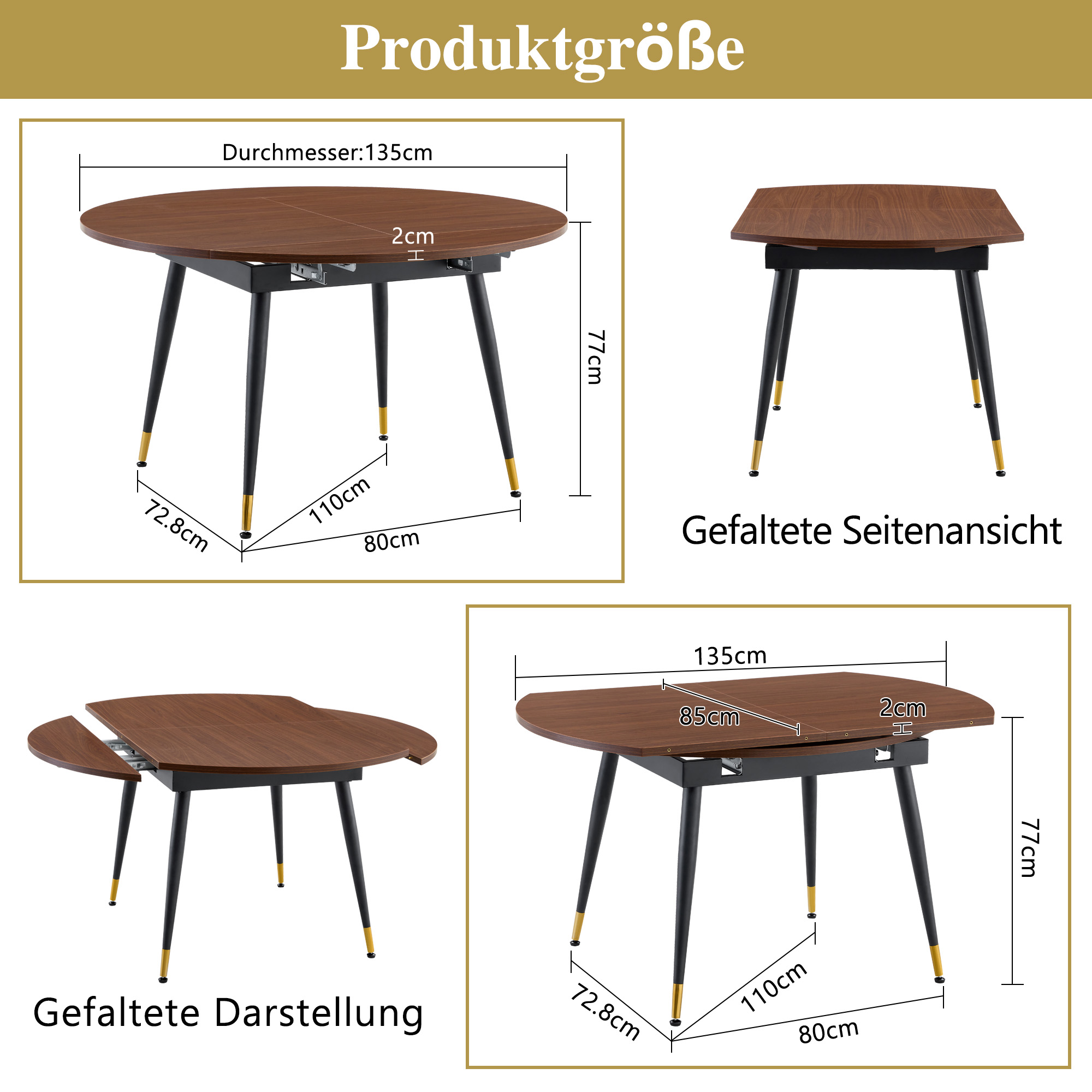Dimensions du table à manger