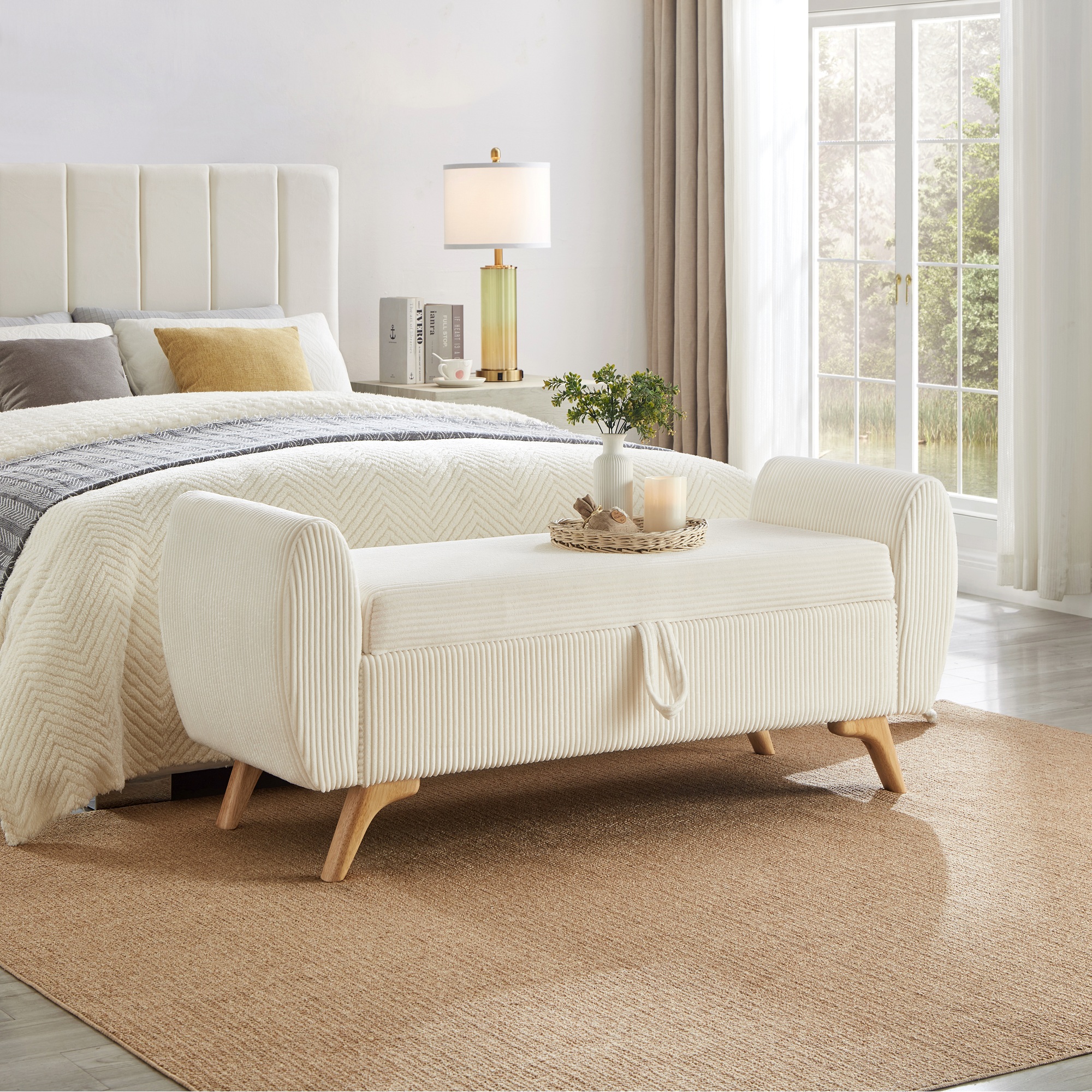 banquette tissu velours côtelé respirant au toucher doux
