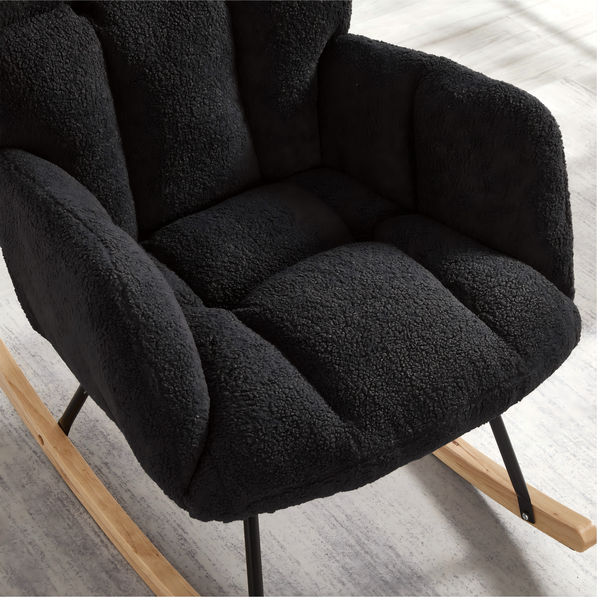 Fauteuil en tissu doux, cadre renforcé haute capacité, pour salon et chambre, confort comme une étreinte, texture fine, pour lecture et détente, stable et sûr, usage quotidien durable, design chaleureux - image 2