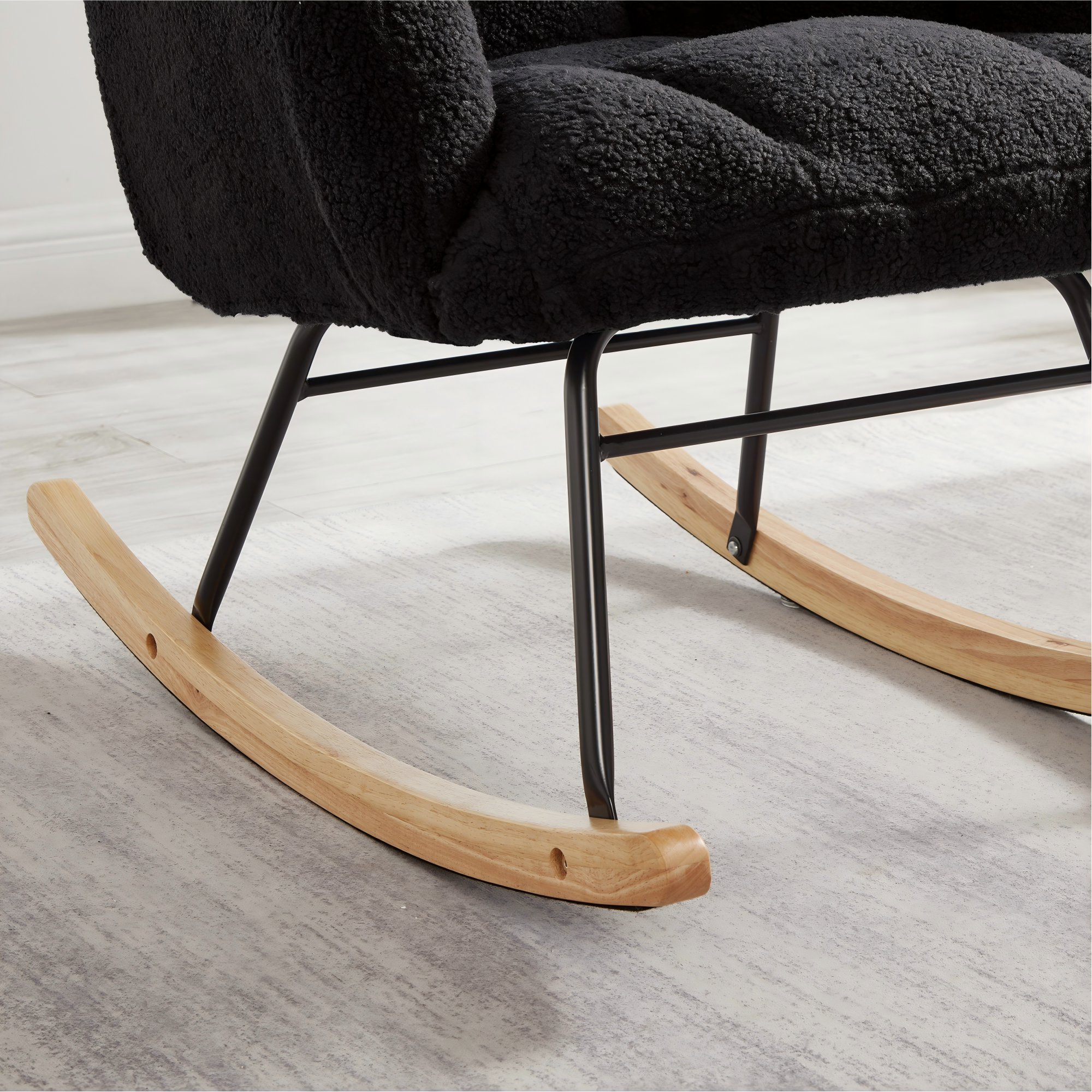 Fauteuil en tissu doux, cadre renforcé haute capacité, pour salon et chambre, confort comme une étreinte, texture fine, pour lecture et détente, stable et sûr, usage quotidien durable, design chaleureux - image 3