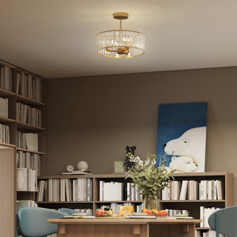 Plafonnier dans le salon