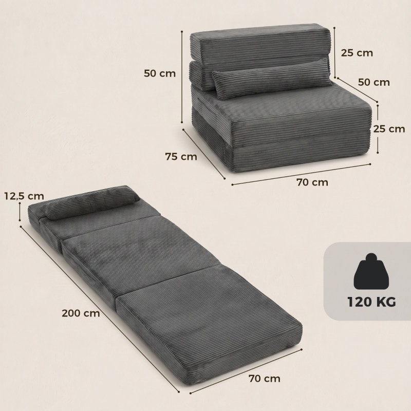Dimensions du canapé convertible