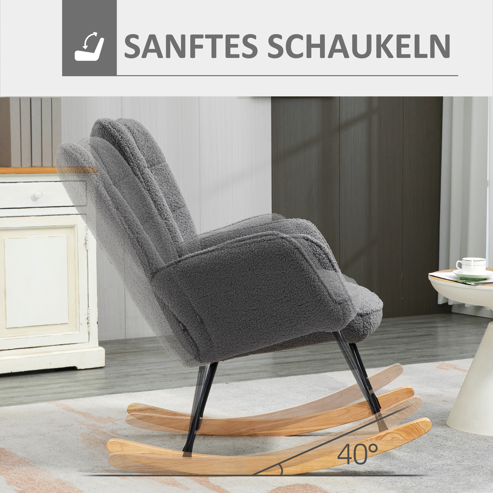 Fauteuil berceur rembourré