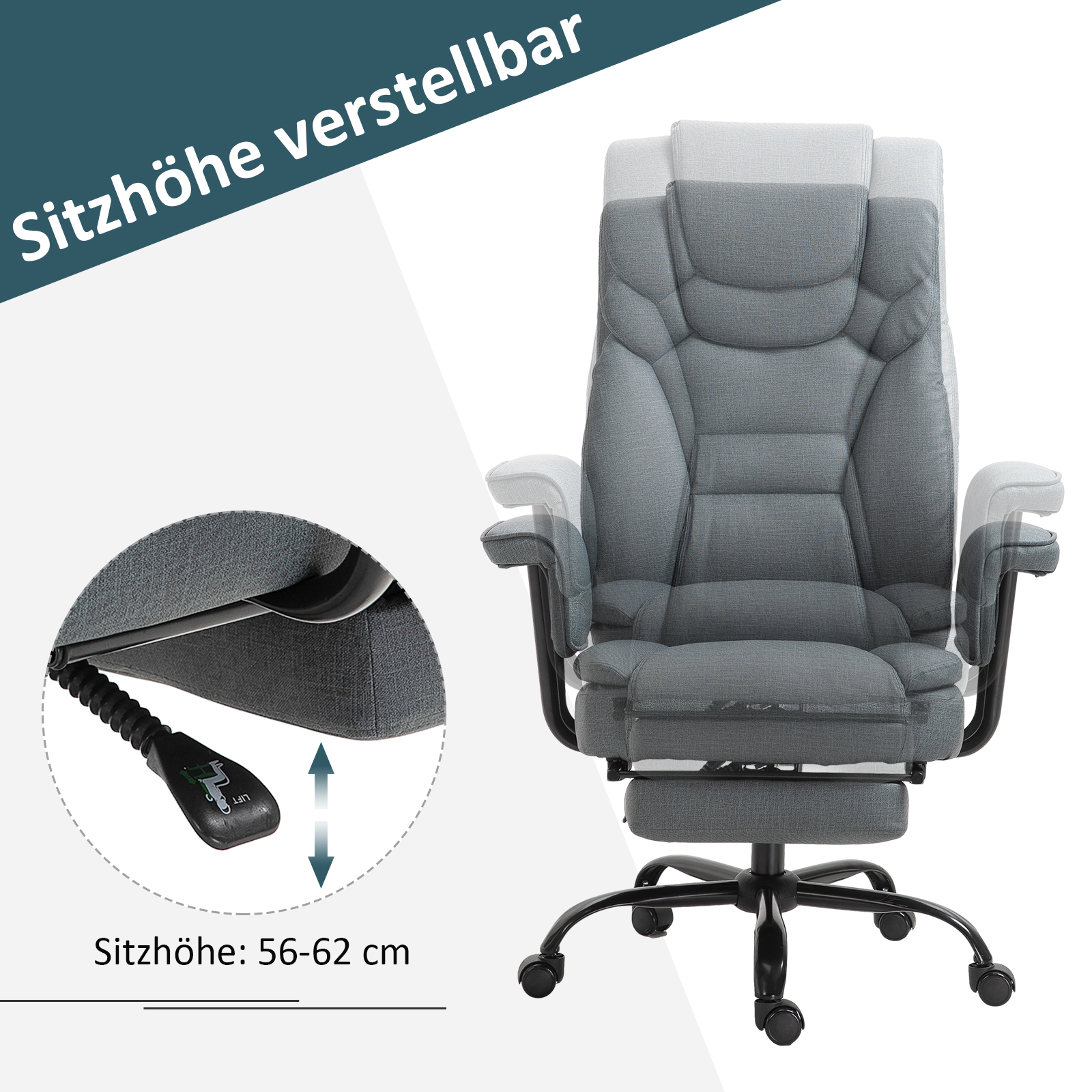 Détail du fauteuil de bureau