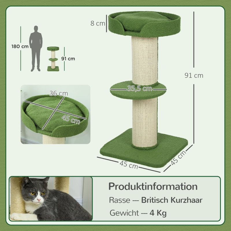 Dimensions du meuble griffoir à plusieurs niveaux