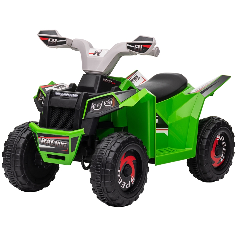 Quad électrique vert vue de face