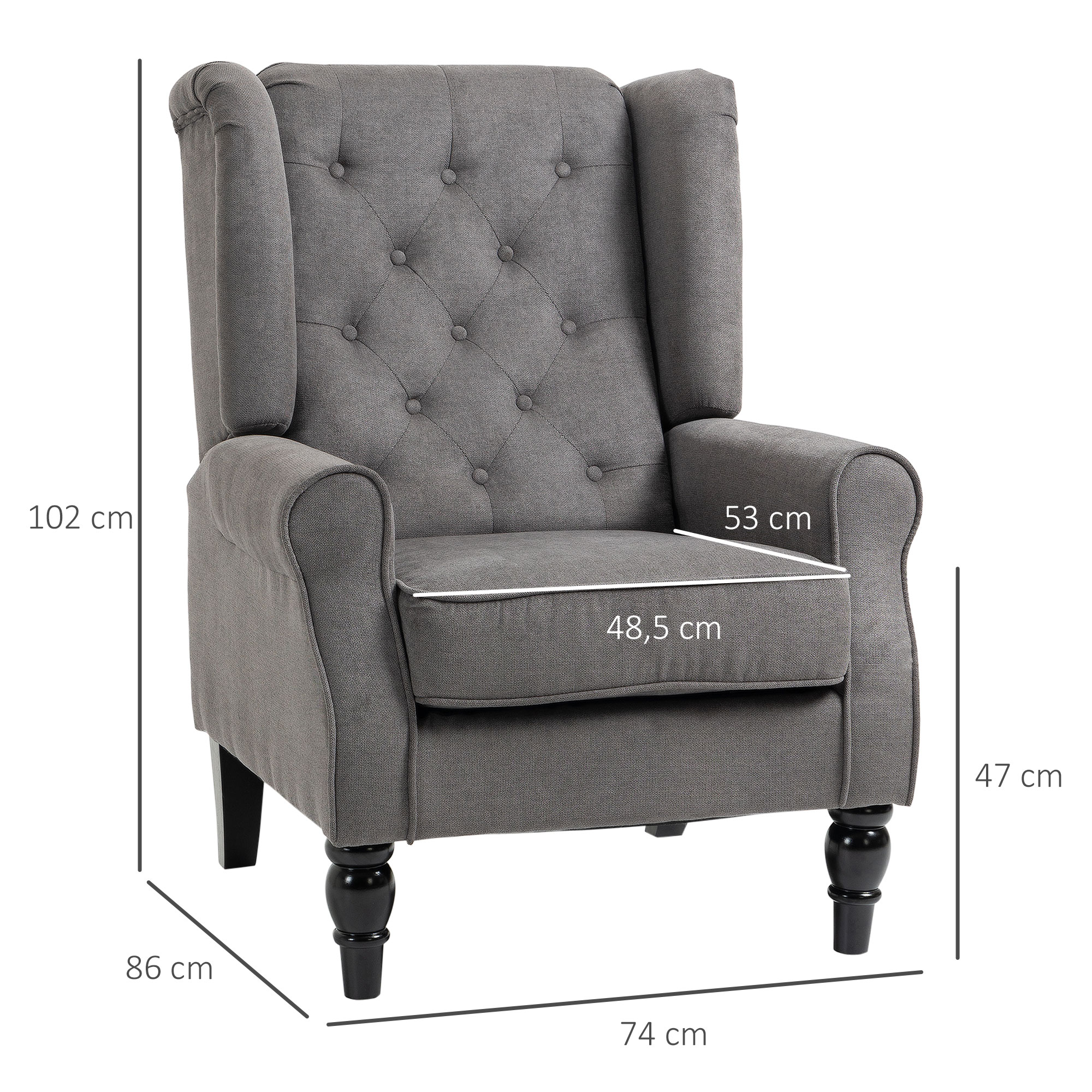 Dimensions du fauteuil relax