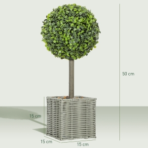 Dimensions buis artificiel hauteur 50 cm pot 15×15×15 cm