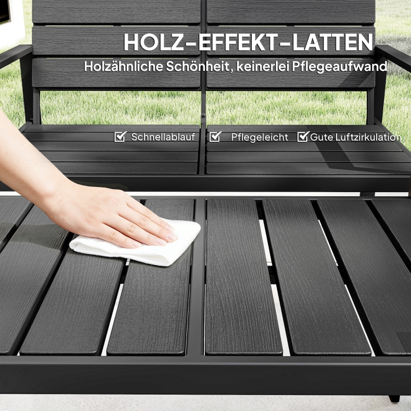 Salon de jardin 4‑pièces HDPE vue générale