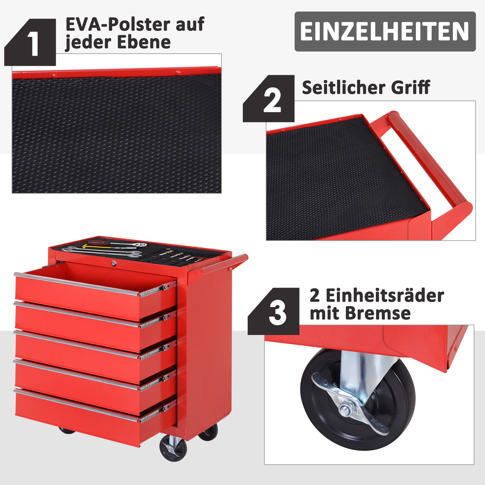 Dimensions du servante à outils