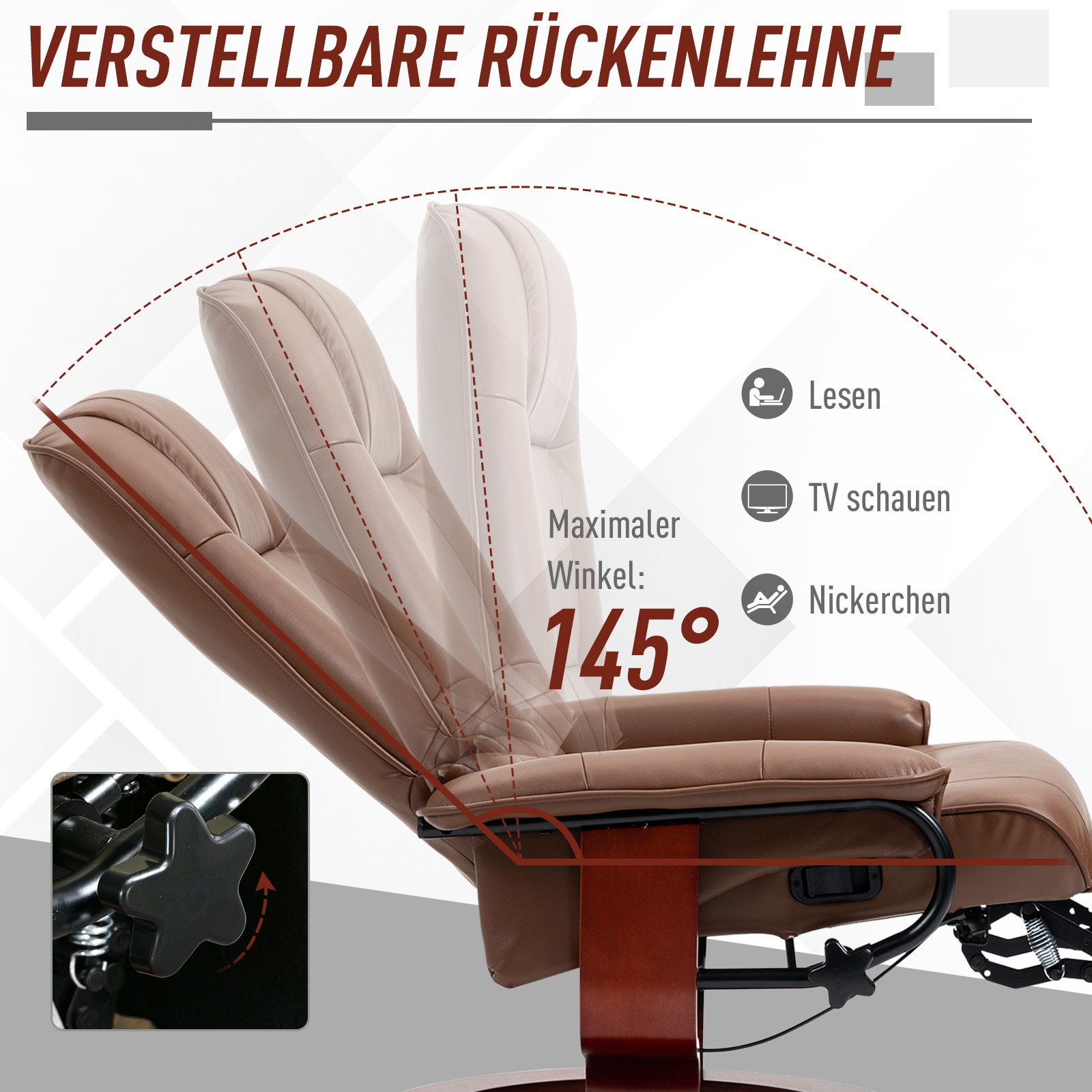 Détail du fauteuil relax