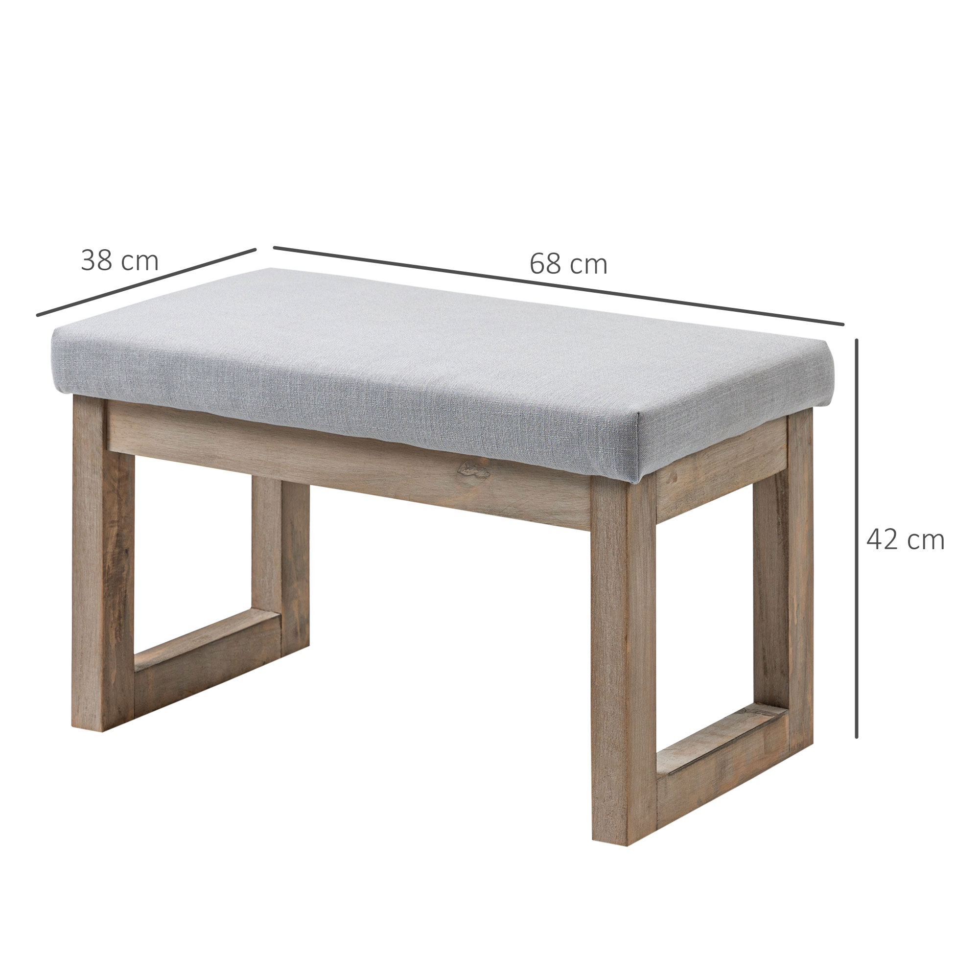 Dimensions du banc ou tabouret