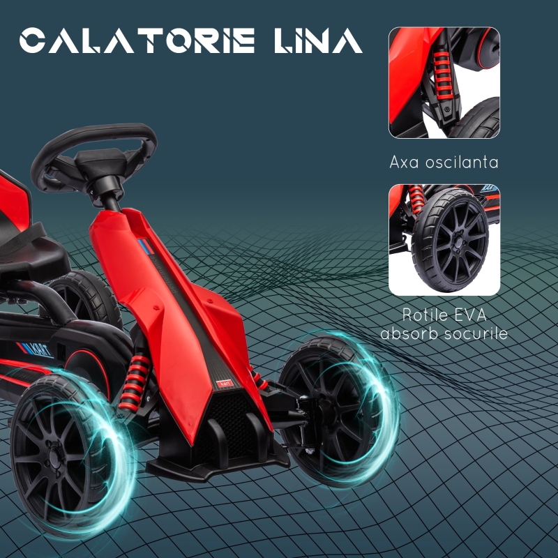 Go‑kart rouge‑noir vue générale