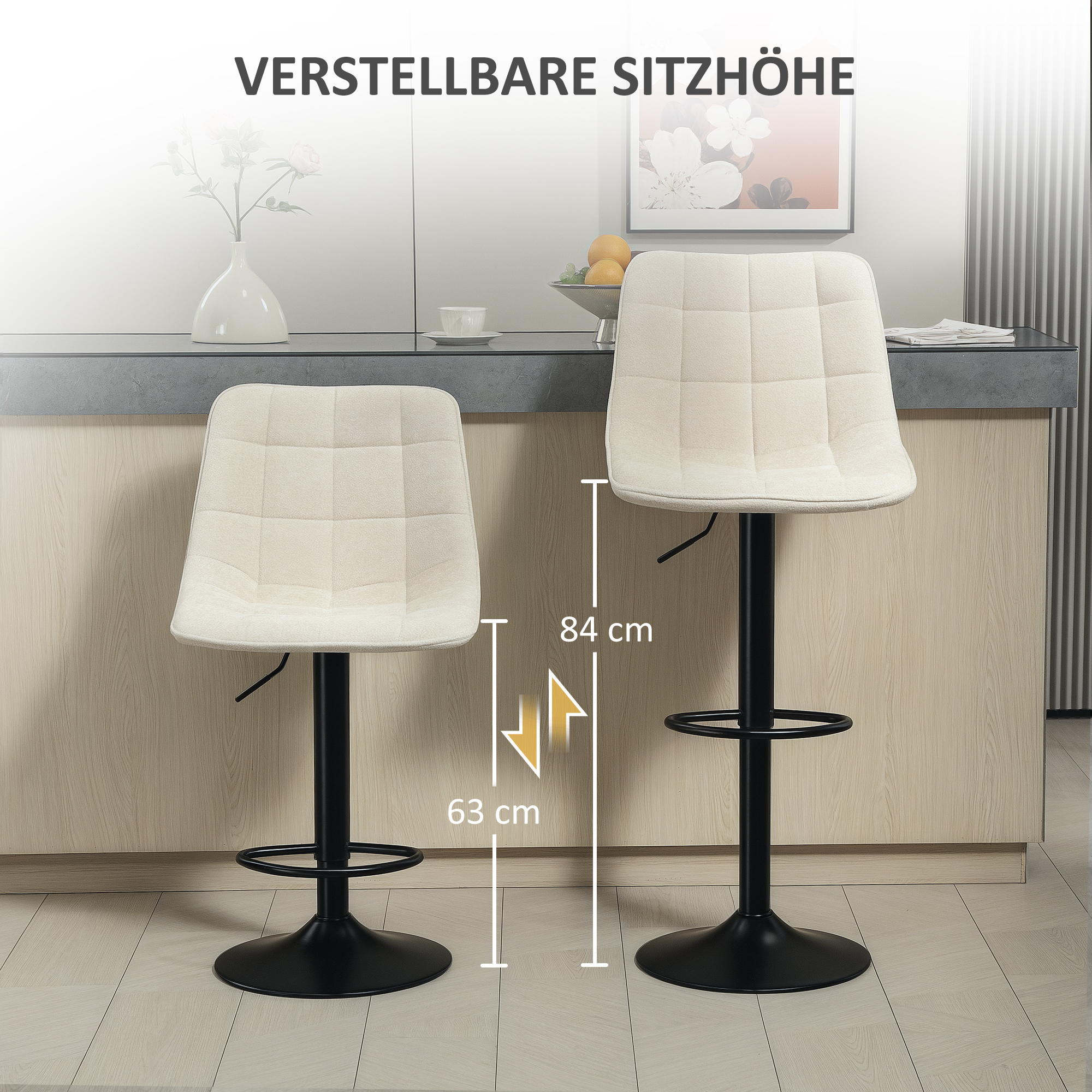 Détail du tabouret de bar