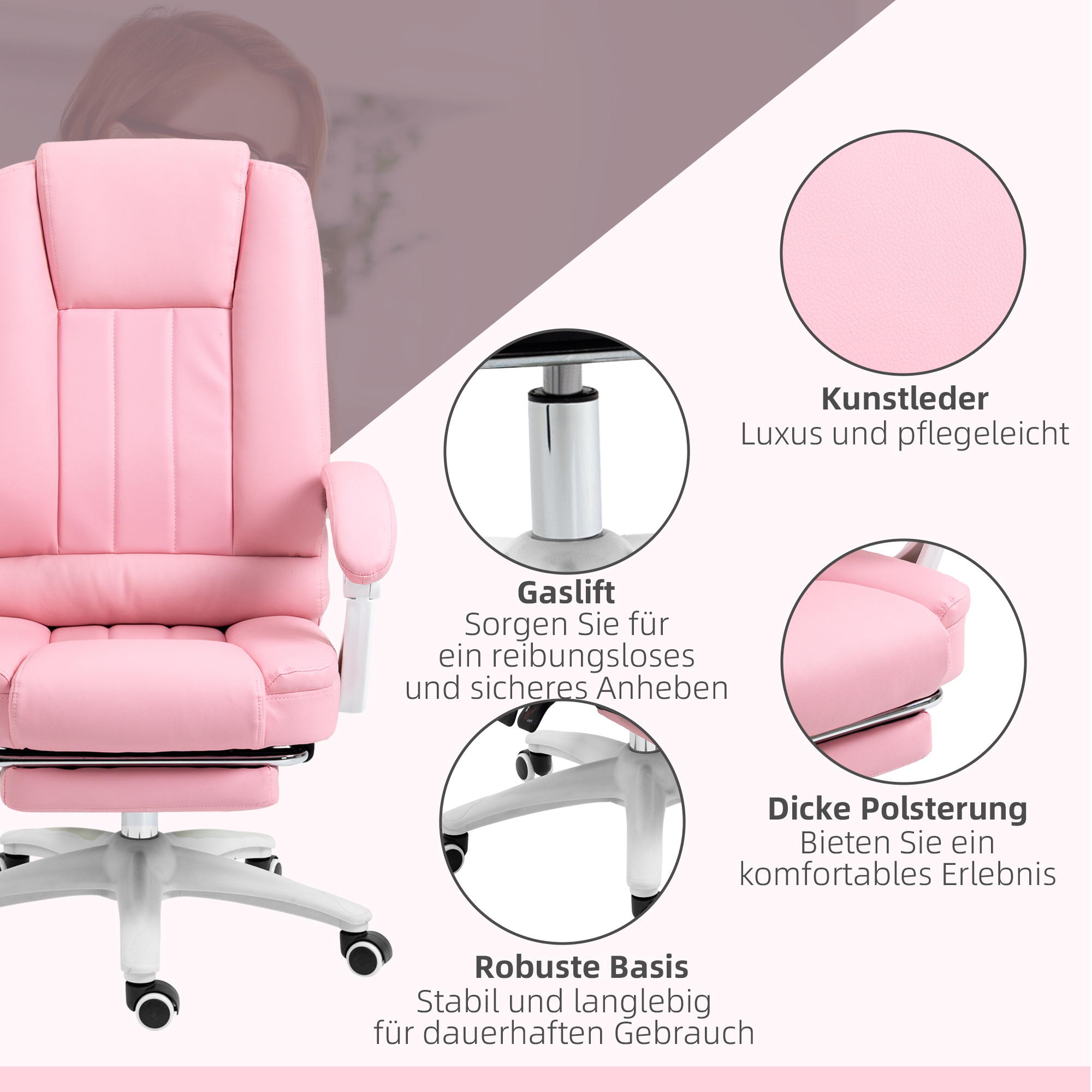 Détail du fauteuil de bureau
