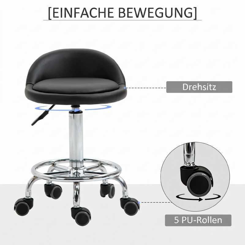 Détail du tabouret d'atelier