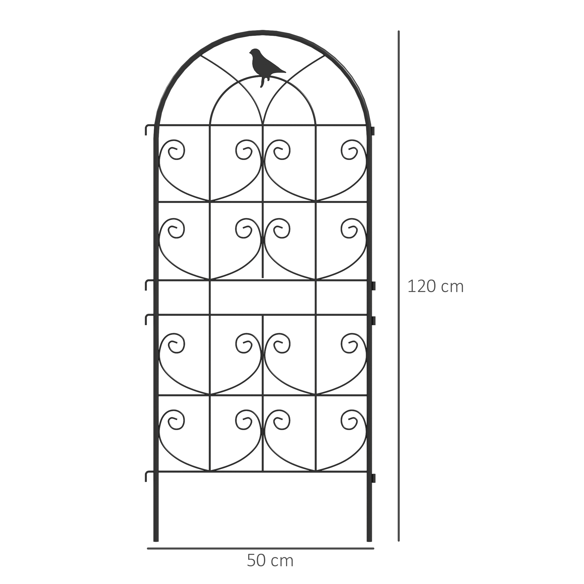 Dimensions du arche de jardin