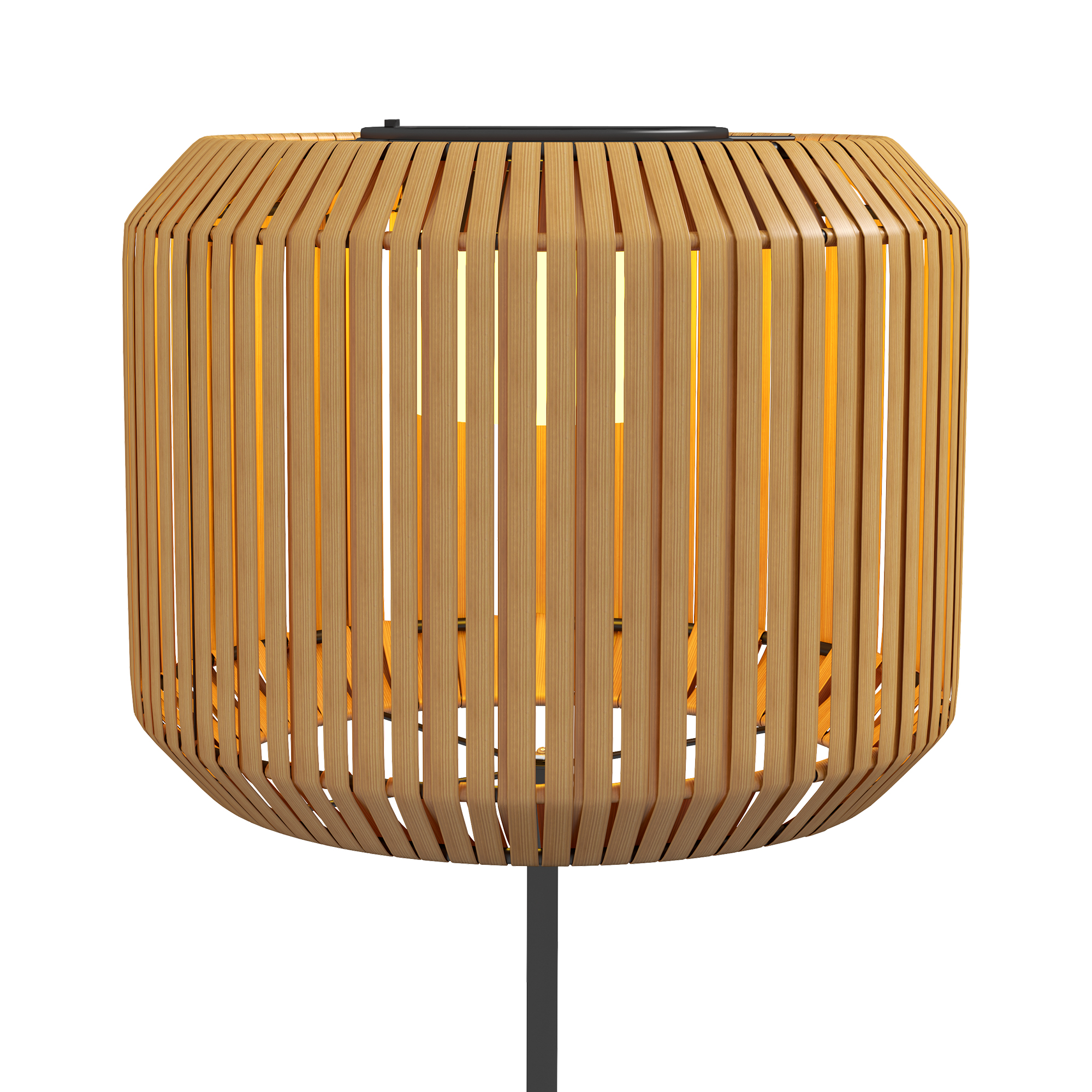 Détail abat‑jour polyrattan motifs d’ombre