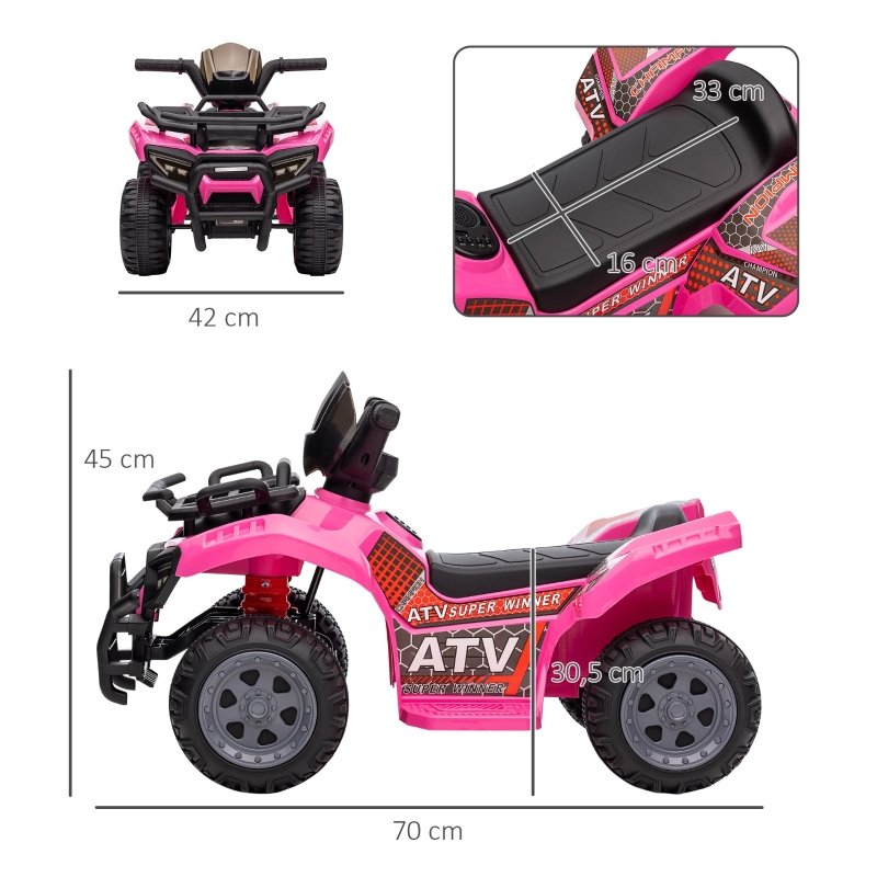 Dimensions du quad électrique pour enfant