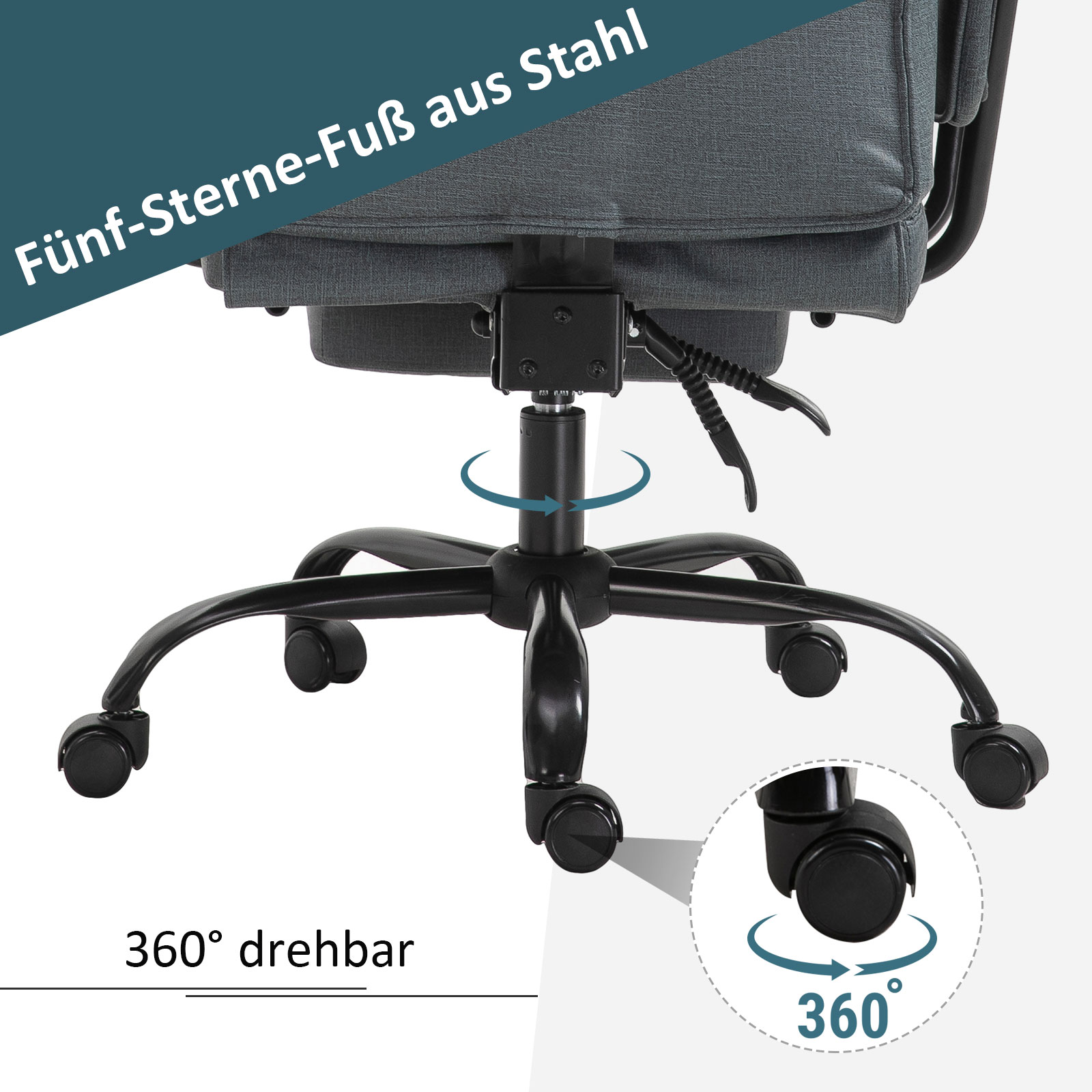 Détail du fauteuil de bureau