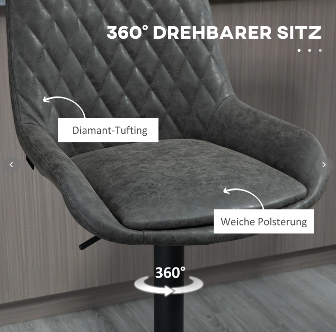 Détail du tabouret de bar