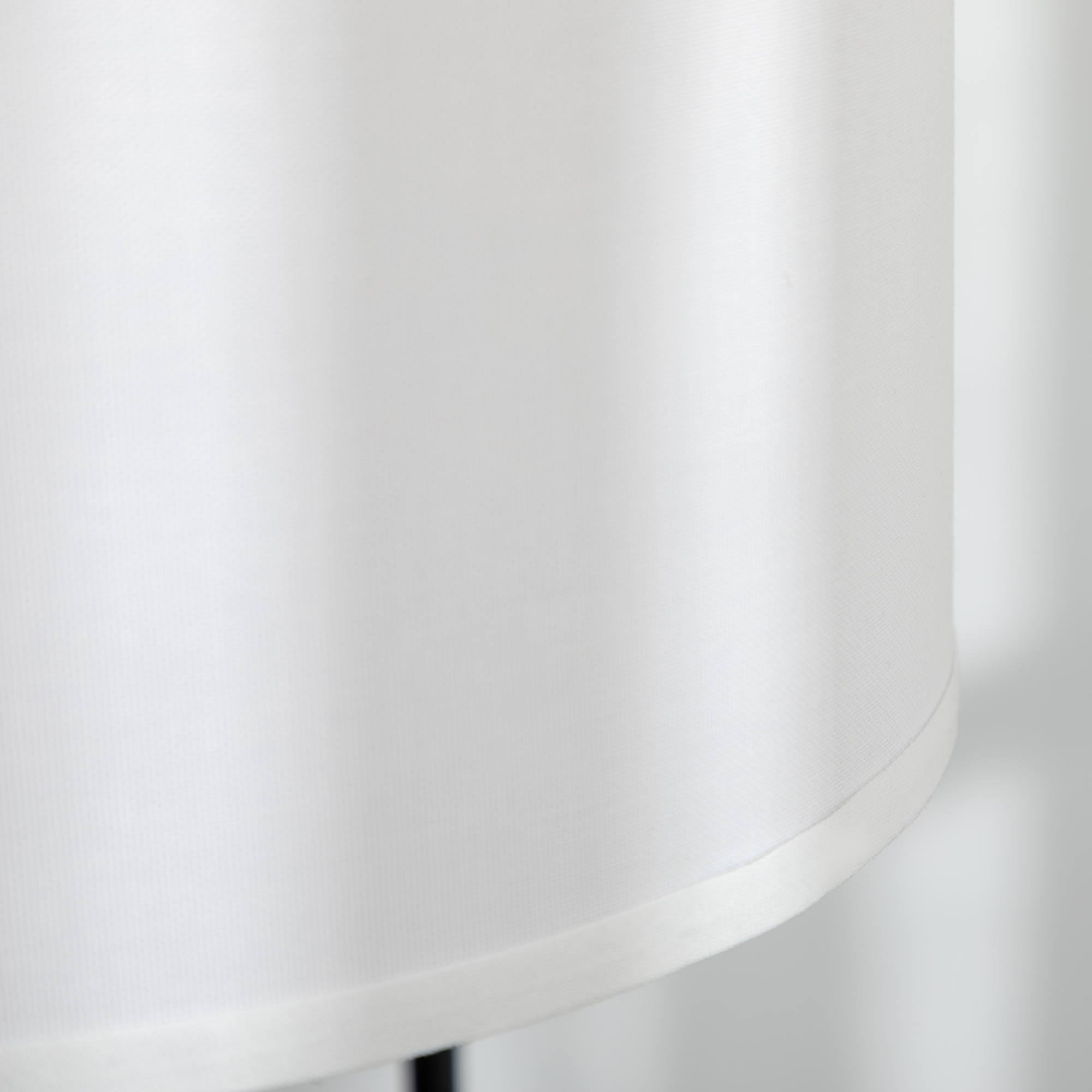 Abat‑jour tissu aspect‑lin blanc