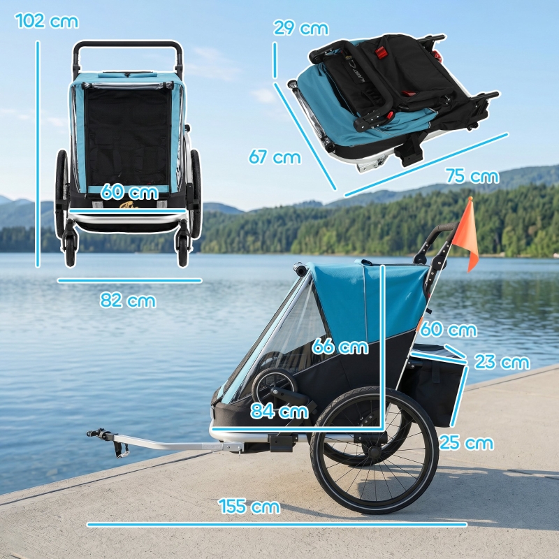 Dimensions du remorque et chariot