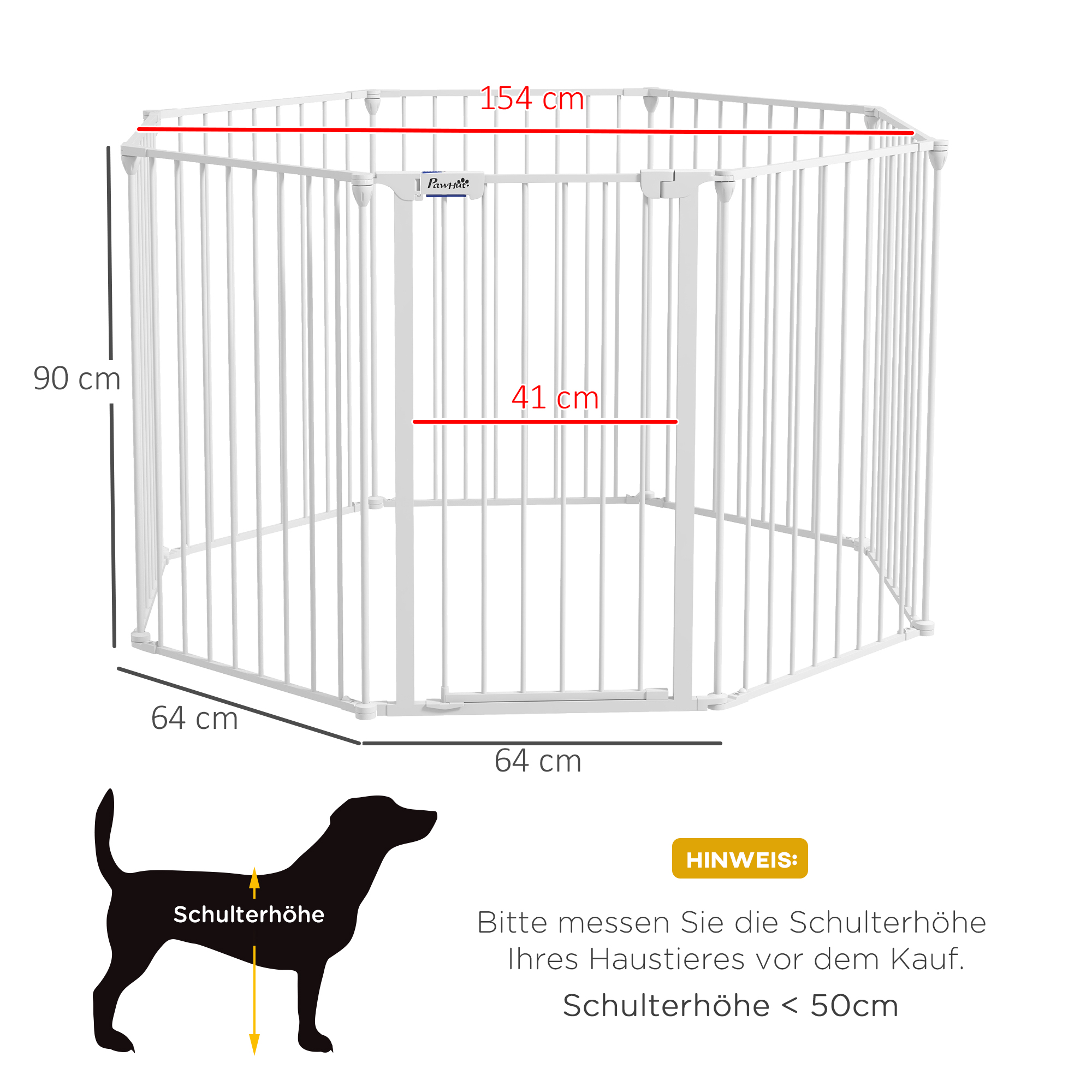Dimensions du enclos extérieur