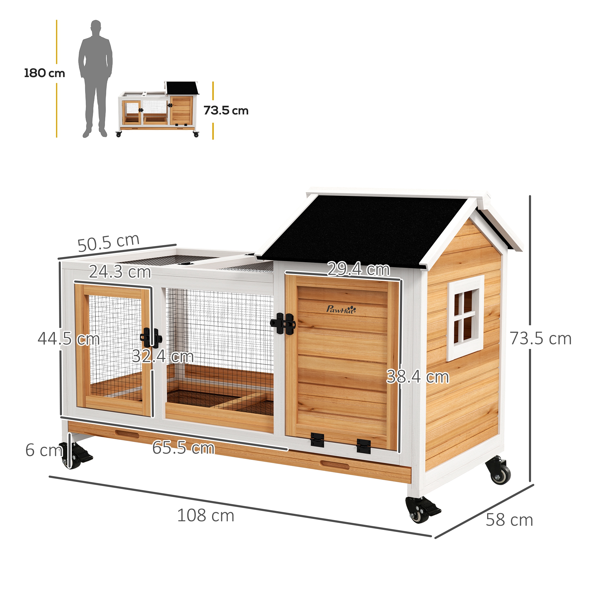 Dimensions du enclos extérieur
