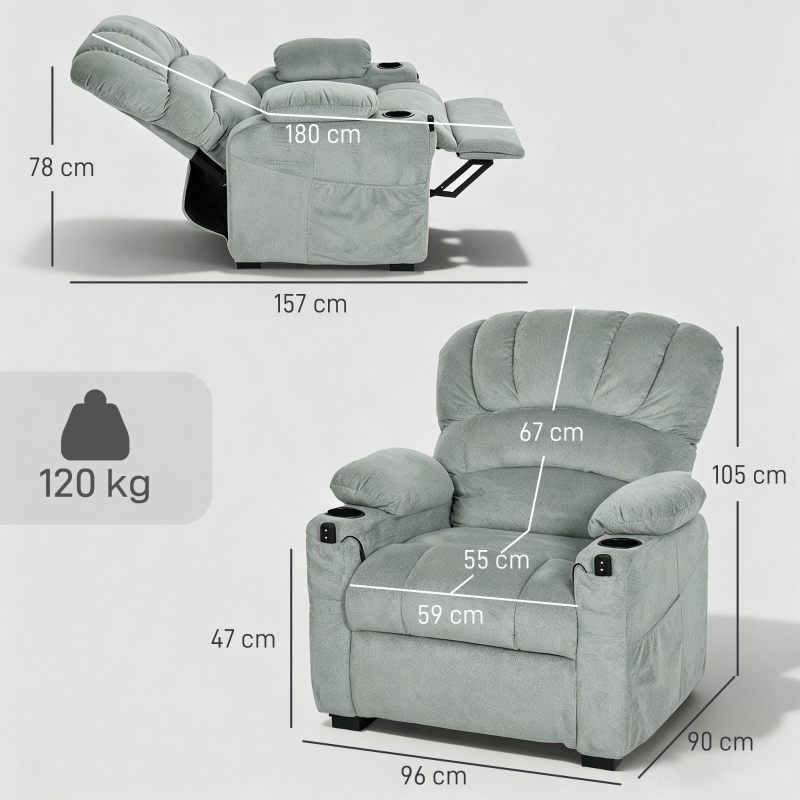 Dimensions du fauteuil relax
