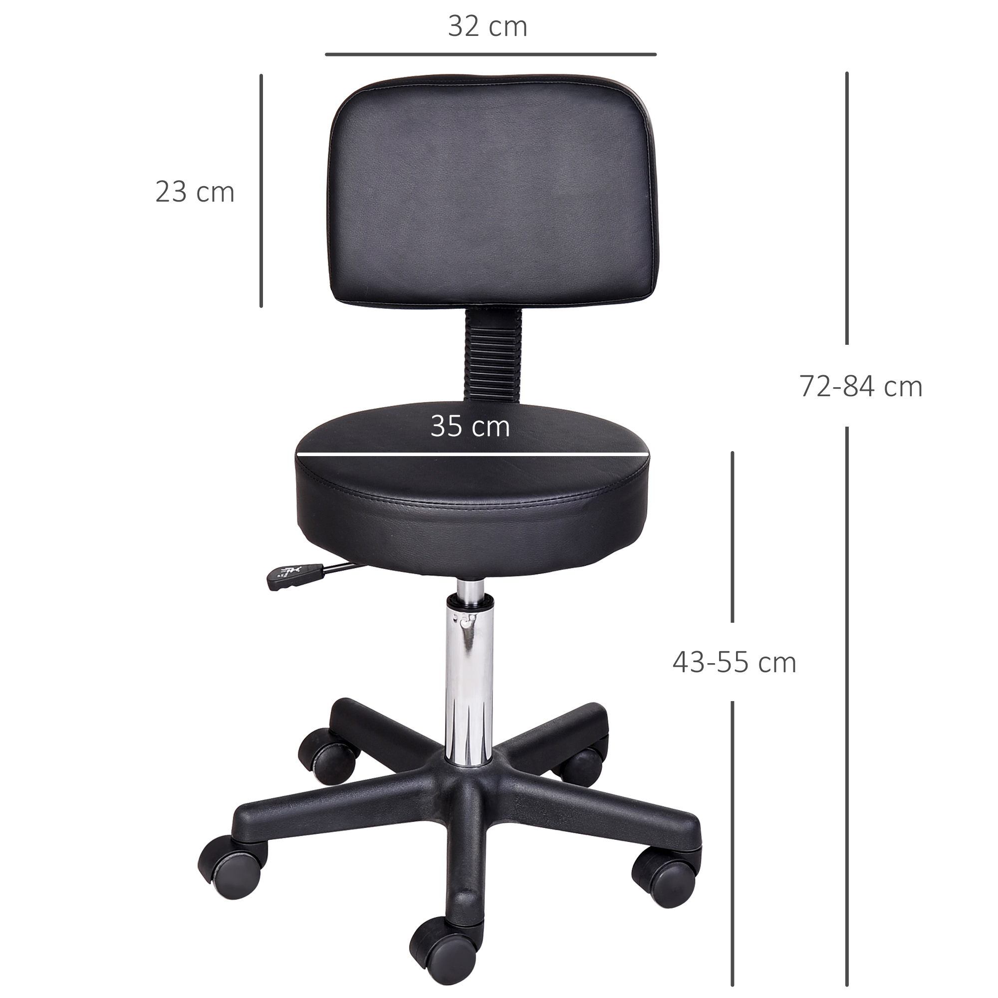 Dimensions du tabouret d'atelier