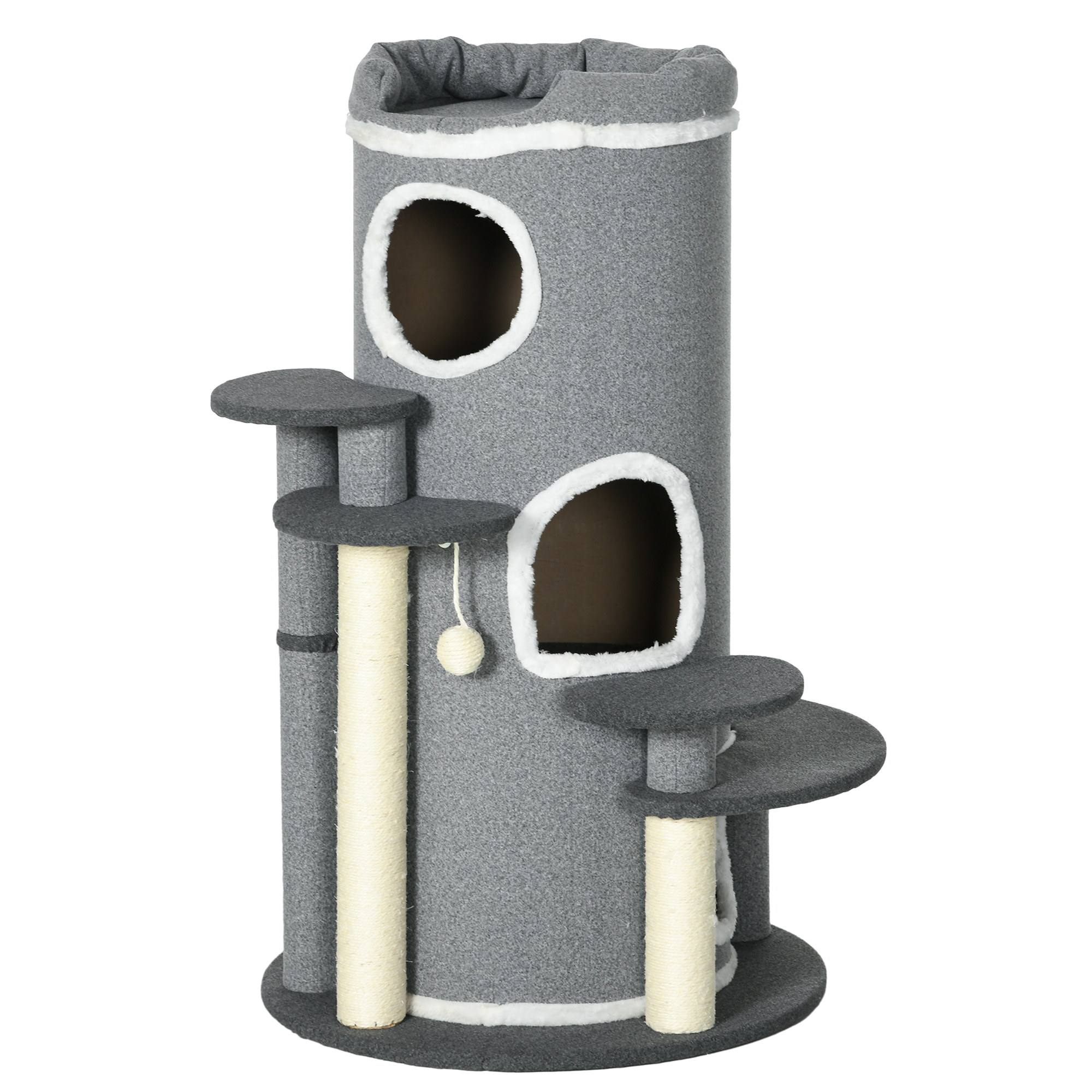 Katzen Kratztonne 99 cm  Spieltonne mit Katzenbett
