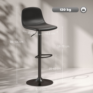 Détail du tabouret de bar