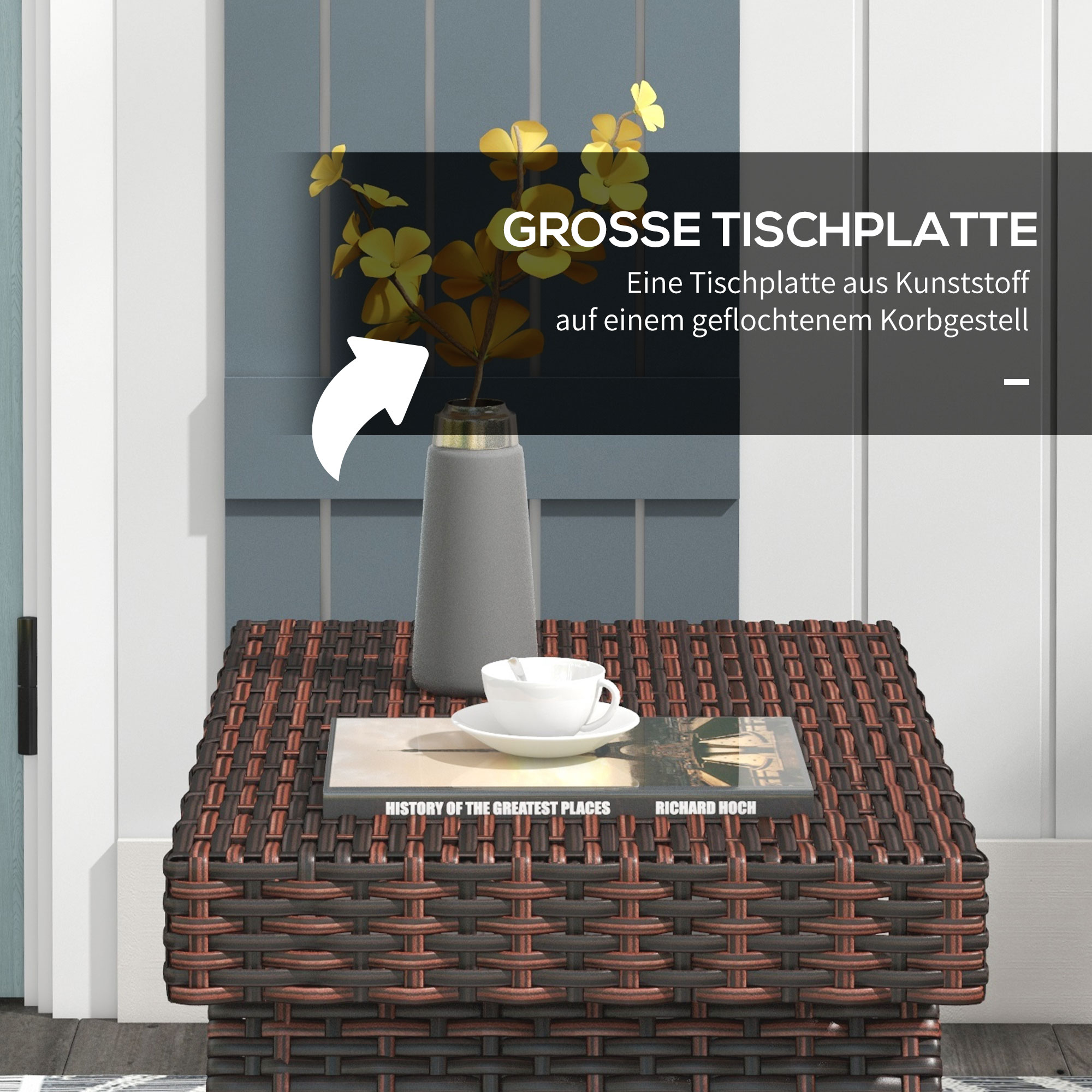 Détail du table d'extérieur