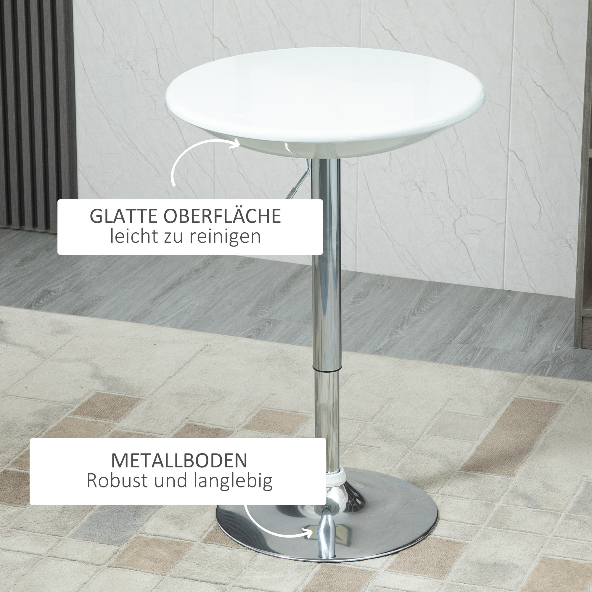Détail du table haute
