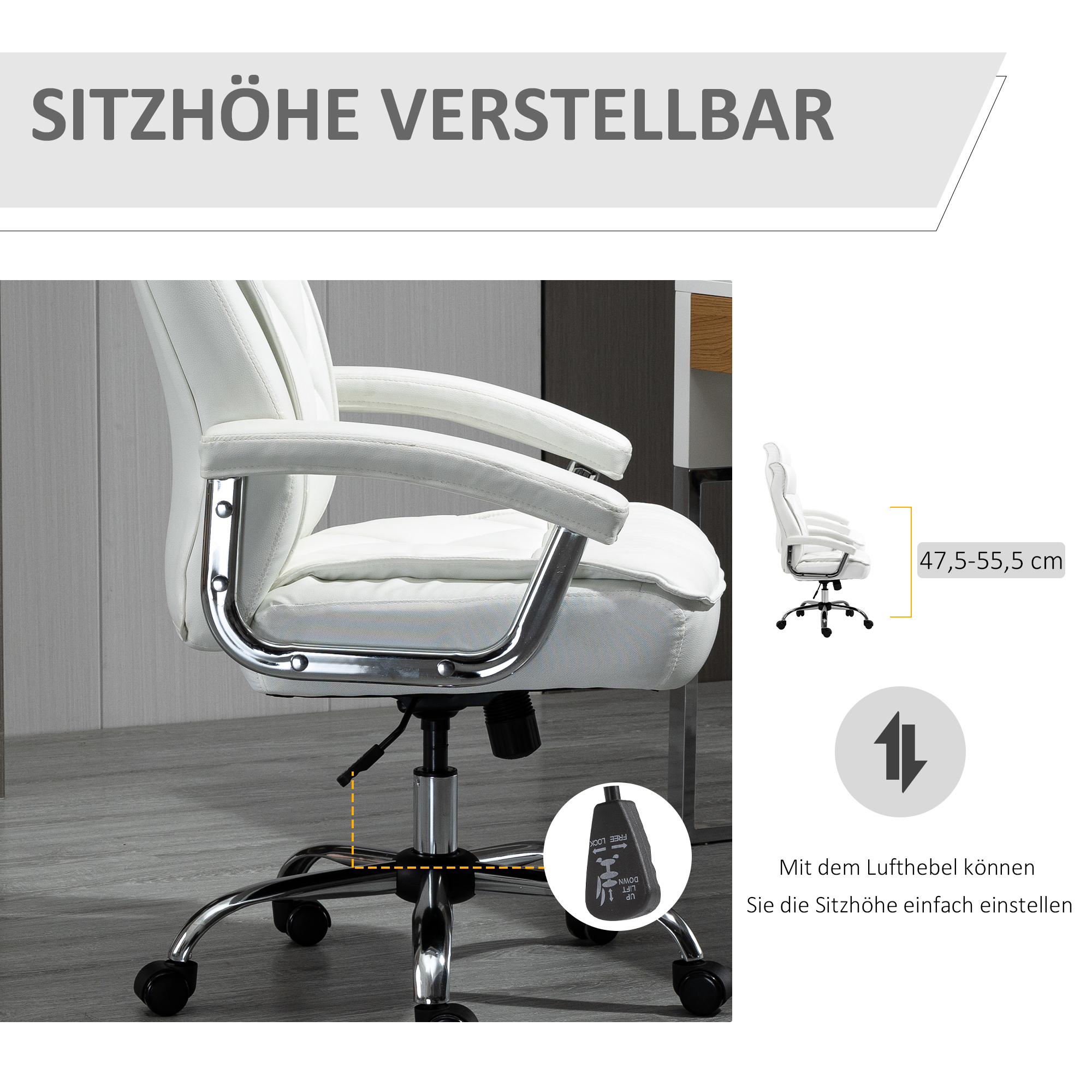 Détail du fauteuil de bureau