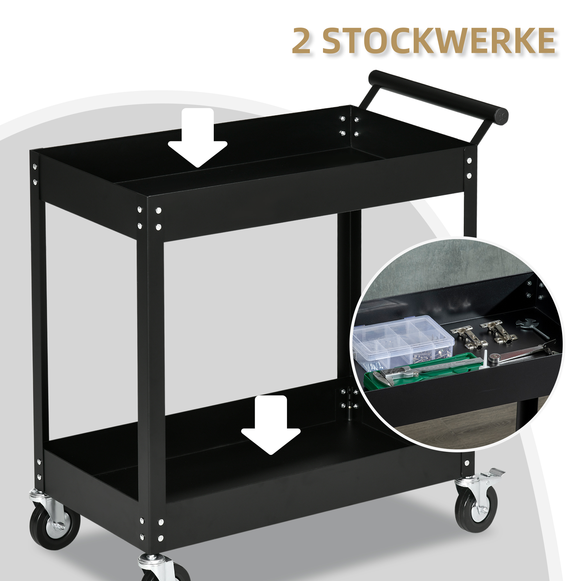 Détail du servante à outils