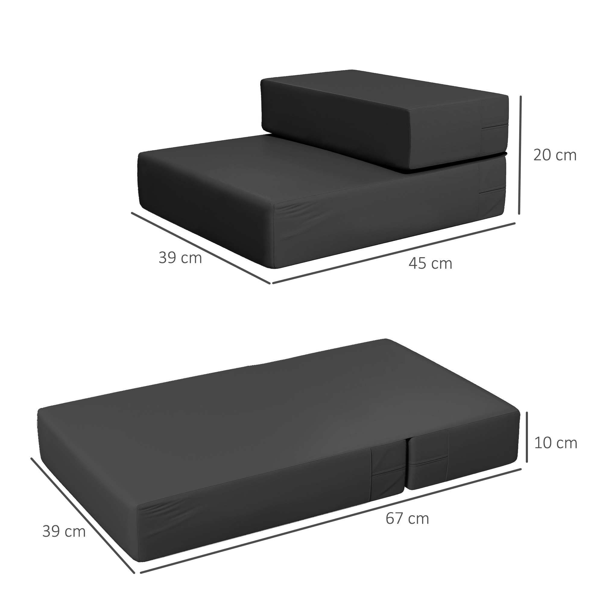Dimensions du couchage rembourré