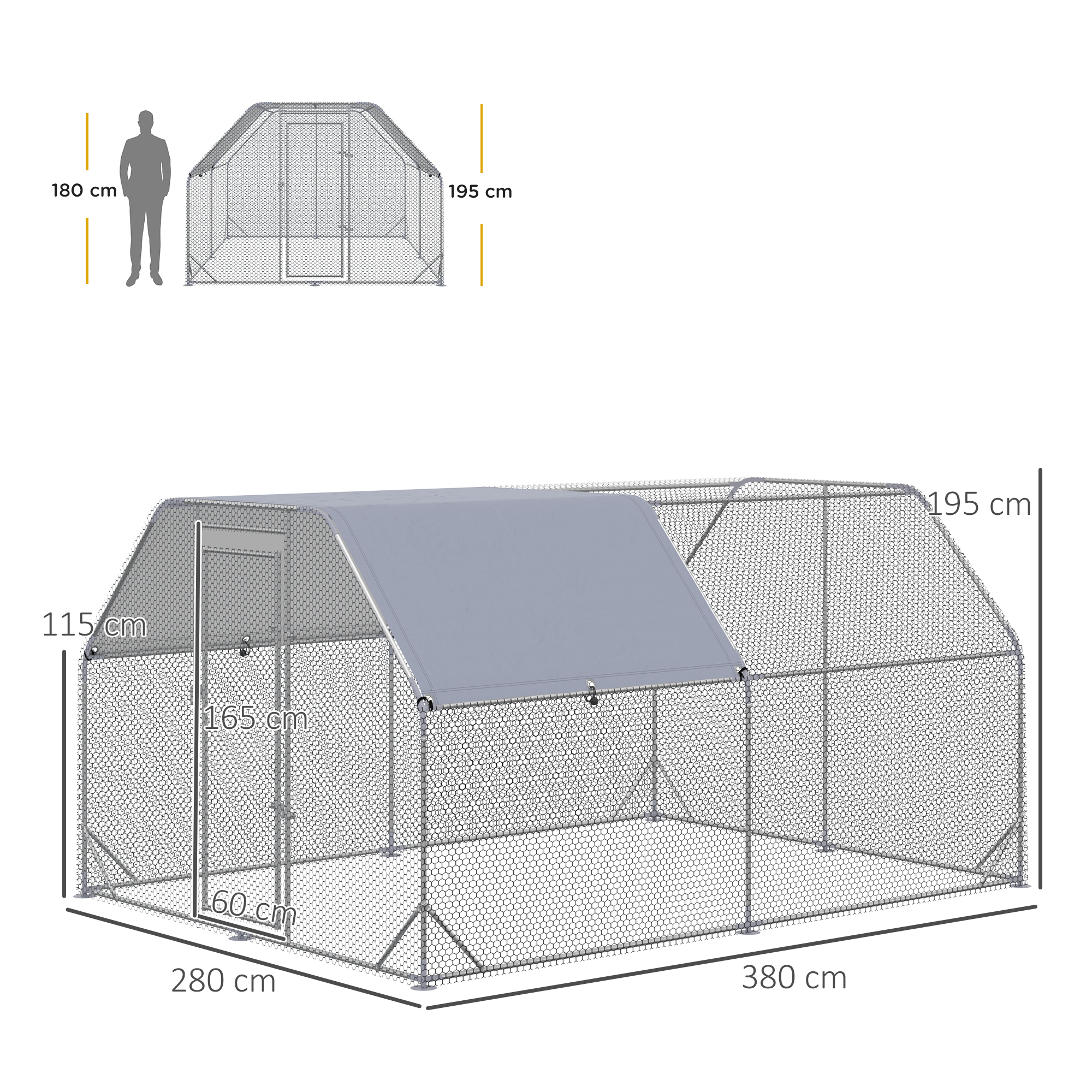 Dimensions du enclos extérieur